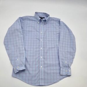 Brooks Brothers Blue and Red Checkered Boys Shirt Size 14 Pre-Owned.